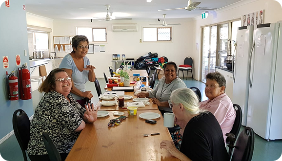 Group sitting together at a table